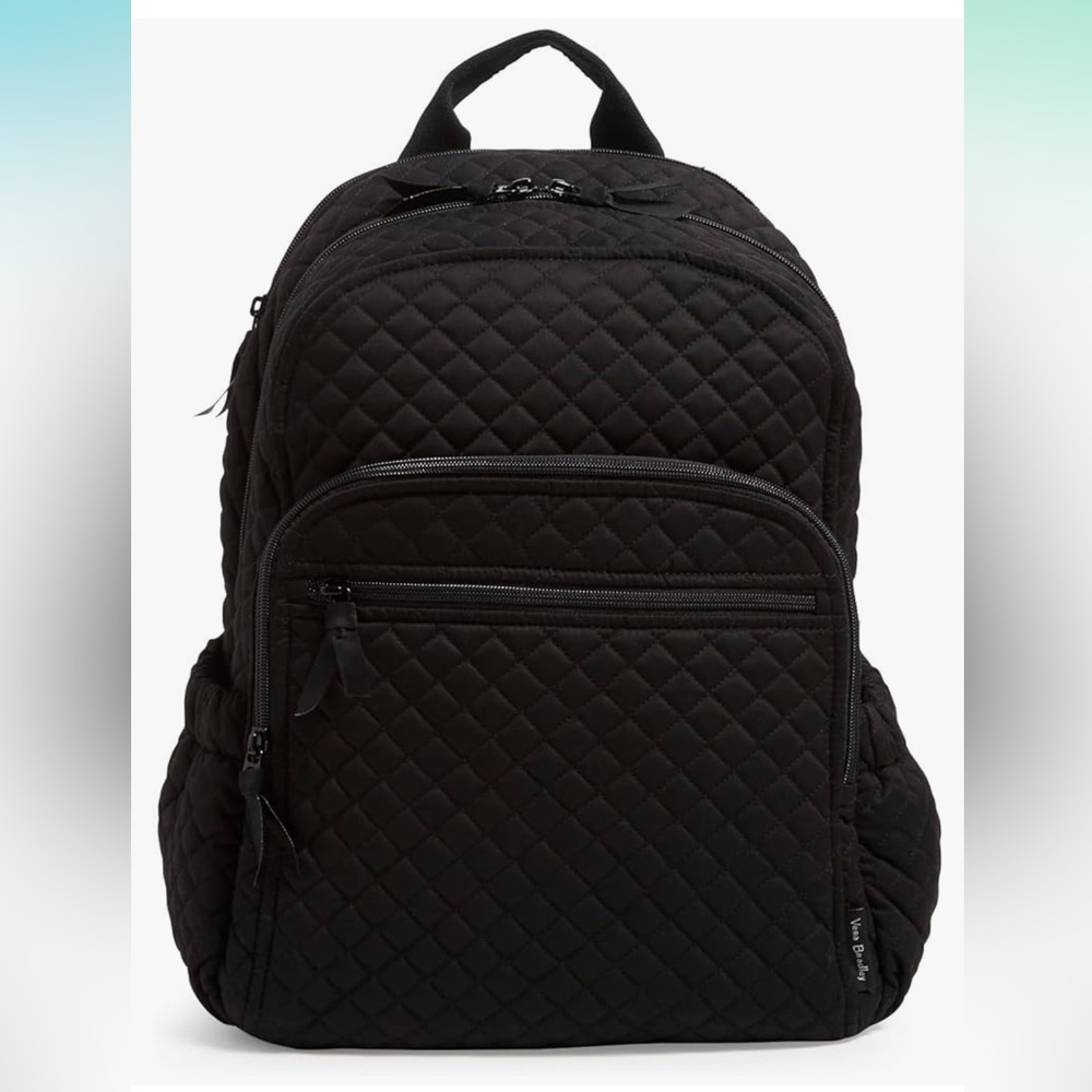 Vera Bradley Women's Cotton Campus Backpack, Black